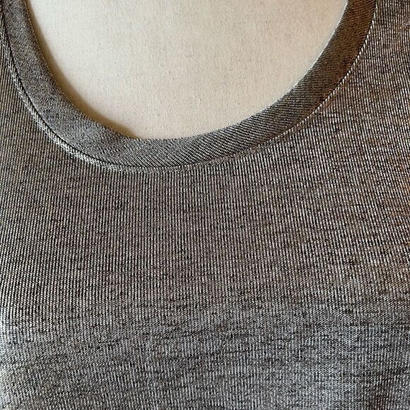 𝅺CATHERINE Malandrino blouse short flutter sleeves metallic finish size M - Picture 2 of 8